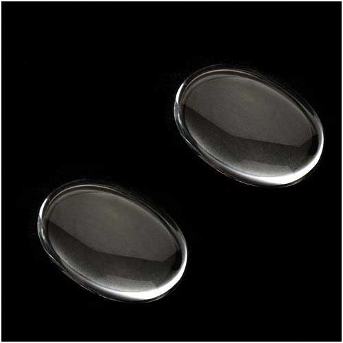 Clear Glass Cabochon, Oval 25x18mm (2 Pieces)