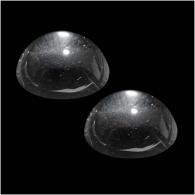 Clear Glass Cabochon Round High Dome Crystal Magnify Bead 25mm (2 pcs)