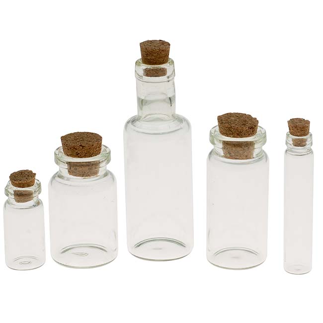 Clear Glass Bottle 9pc