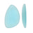 Cultured Sea Glass, Large Eclipse Pendants 36x24mm, Aqua Blue (1 Piece)