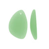 Cultured Sea Glass, Large Eclipse Pendants 25x17mm, Opaque Seafoam Green (1 Pair)