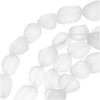 Cultured Sea Glass, Small Nugget Beads 8-16mm, Crystal (7 Pieces)