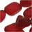 Cultured Sea Glass, Small Nugget Beads 8-16mm, Dark Cherry Red (7 Pieces)