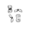 Cymbal Side Bead for SuperDuo Beads, Kaparia, 2-Hole 5.5x2mm, Antiqued Silver Plated (24 Pieces)