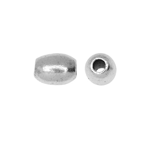 Metal Bead, Barrel 8mm, Antiqued Silver, by Nunn Design (2 Pieces)