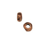 Metal Bead, Organic Round Spacer 5mm, Antiqued Copper, by Nunn Design (2 Pieces)