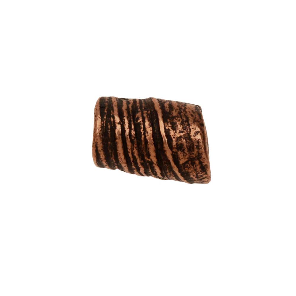 Metal Bead, Rolled Tube 12mm, Antiqued Copper, by Nunn Design (1 Piece)
