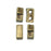 Cymbal Bead Substitute for Half Tila Beads, Klouvas, 2-Hole Rectangle Ant. Brass Plated (12 Pieces)