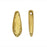 Metal Bead, Hammertone Dagger 5x14.5mm, Bright Gold, by TierraCast (2 Pieces)