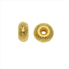 Metal Bead, Hammertone Rondelle 3.5x7mm, Bright Gold, by TierraCast (2 Pieces)