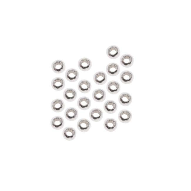 Sterling Silver Seamless Round Beads 2mm (24 pcs)
