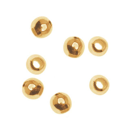 14K Gold FIlled Seamless Round Beads 3mm (10 pcs)