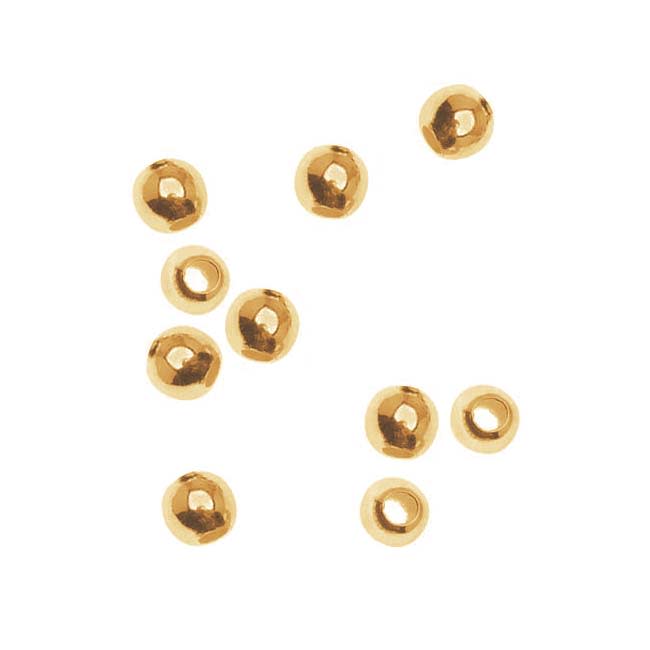 14K Gold FIlled Seamless Round Beads 3mm (10 pcs)
