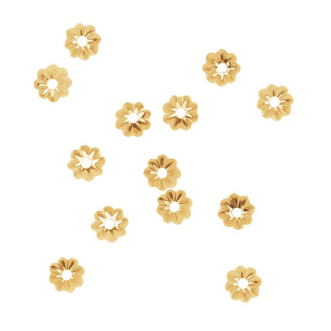 14K Gold FIlled Delicate Bead Caps 4.5mm (12 pcs)