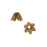 Nunn Design Bead Caps, 7mm Leaf Design, Antiqued Gold (4 Pieces)
