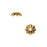 Nunn Design Bead Caps, 6mm Floral Petals, Antiqued Gold (4 Pieces)