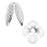 Nunn Design Bead Caps, Grande Leaf 14mm, Bright Silver (2 Pieces)
