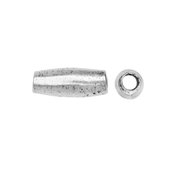 Metal Bead, Double Cone 4x11mm, Antiqued Silver by Nunn Design (2 Pieces)