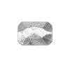 Metal Bead, Faceted Rectangle 9x13mm, Antiqued Silver, by Nunn Design (1 Piece)
