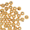 Genuine 22K Gold Plated Fluted Corrugated Round Metal Beads 3mm (100 pcs)