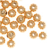 Genuine 22K Gold Plated Fluted Corrugated Round Metal Beads 4mm (100 pcs)