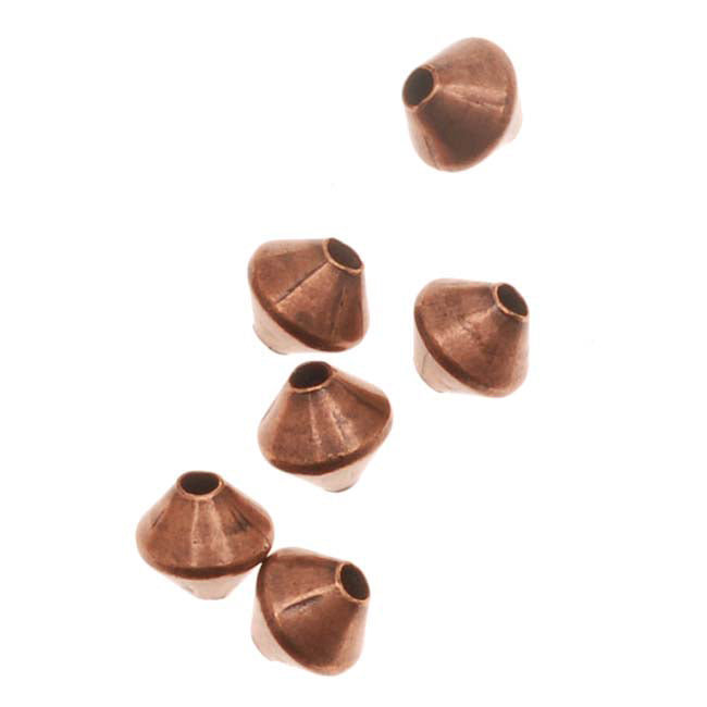 Genuine Antiqued Copper Bicone Beads 3.2mm (50 pcs)
