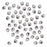 Bright Silver Plated Bicone Beads 4mm (100 pcs)