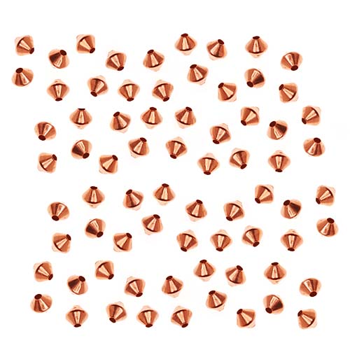 Bright Genuine Copper Bicone Beads 3.2mm (144 pcs)