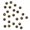 Antiqued Brass Small 3mm Round Seamed Beads (50 pcs)