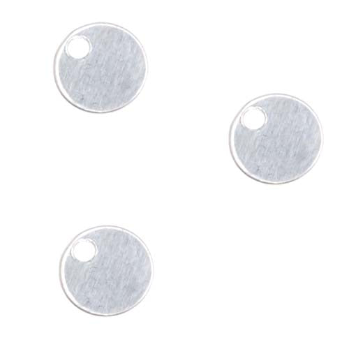 Sterling Silver Round Pailettes or Blanks Flat Circles Dangles 5mm (8 pcs)