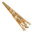 22K Gold Plated Long Filigree Cone Beads 40mm (4 pcs)