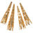 22K Gold Plated Long Filigree Cone Beads 40mm (4 pcs)
