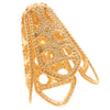 22K Gold Plated Dotted Filigree Cone Beads 16mm (10 pcs)