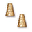 TierraCast 22K Gold Plated Pewter Hammertone Tall Cone Strand Reducer Beads 12.8mm (2 Pieces)