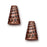 TierraCast Copper Plated Pewter Hammertone Tall Cone Strand Reducer Beads 12.8mm (2 Pieces)