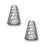 TierraCast Rhodium Plated Pewter Hammertone Tall Cone Strand Reducer Beads 12.8mm (2 pcs)