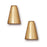 TierraCast 22K Gold Plated Pewter Etched Tall Cone Strand Reducer Beads 12.5mm (2 Pieces)