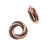 TierraCast Copper Plated Lead-Free Pewter Love Knot Triple Twist Spacer Beads 8mm (2 Pieces)