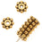 TierraCast 22K Gold Plated Pewter Daisy Spacer Beads 6mm (10 Pieces)
