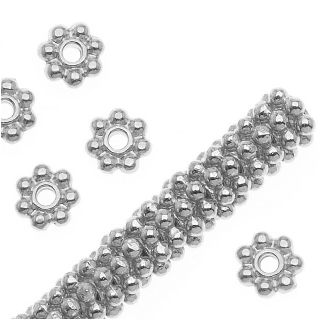 Bali Sterling Silver Spacer Beads | 6 x 3mm | 2 pieces