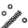 TierraCast Fine Silver Plated Pewter Daisy Spacer Beads 4mm (50 pcs)