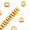TierraCast 22K Gold Plated Pewter Hexagon Spacer Beads 3.8mm (50 Pieces)