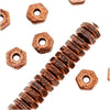 TierraCast Copper Plated Pewter Hexagon Spacer Beads 3.8mm (50 Pieces)