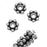 TierraCast Silver Plated Antiqued Pewter Daisy Spacer Beads 5mm (50 Pieces)