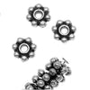 TierraCast Silver Plated Antiqued Pewter Daisy Spacer Beads 5mm (50 Pieces)