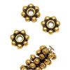 TierraCast 22K Gold Plated Pewter Daisy Spacer Beads 5mm (50 Pieces)
