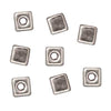 TierraCast Fine Silver Plated Pewter Square Cube Beads 4mm (8 Pieces)