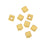 TierraCast Real 22K Gold Plated Pewter Square Cube Beads 4mm (8 Pieces)