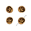 TierraCast 22K Gold Plated Pewter 3-D Rose Beads 7.5mm (4 Pieces)