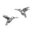 TierraCast Fine Silver Plated Pewter Hummingbird Beads 13mm (2 Pieces)